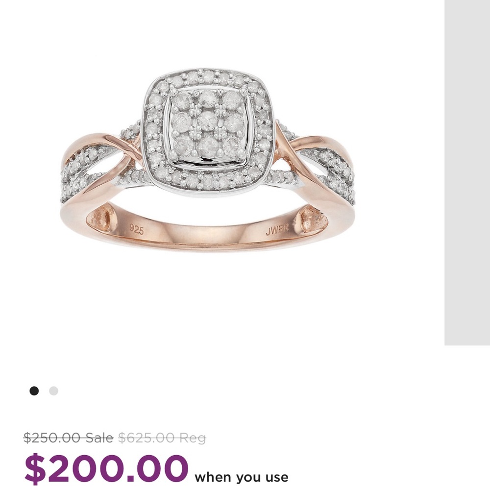 Princess cut engagement ring